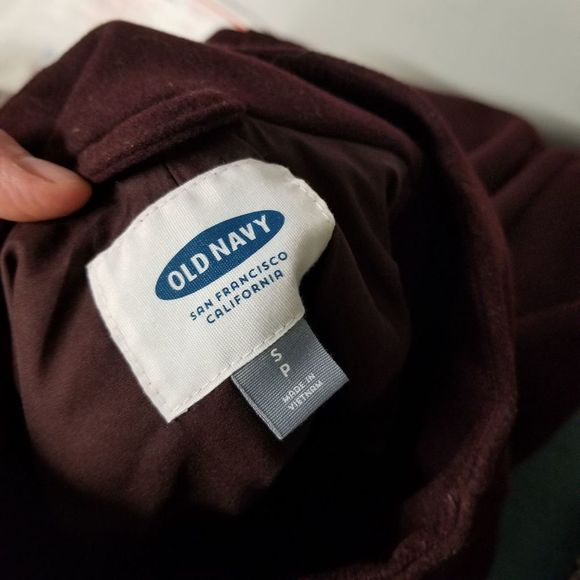 Old Navy PeaCoat polyester rayon spandex plum purple burgundy womens small - Picture 4 of 6